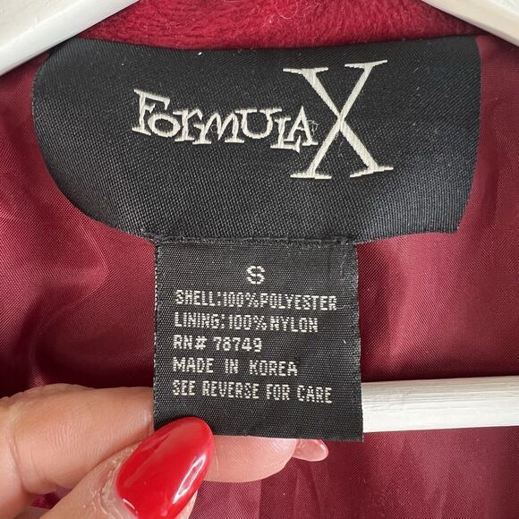 Formula X Small S Pea Coat Vintage Velour Fleece Lined 3 Button Jacket Pockets - Picture 6 of 10